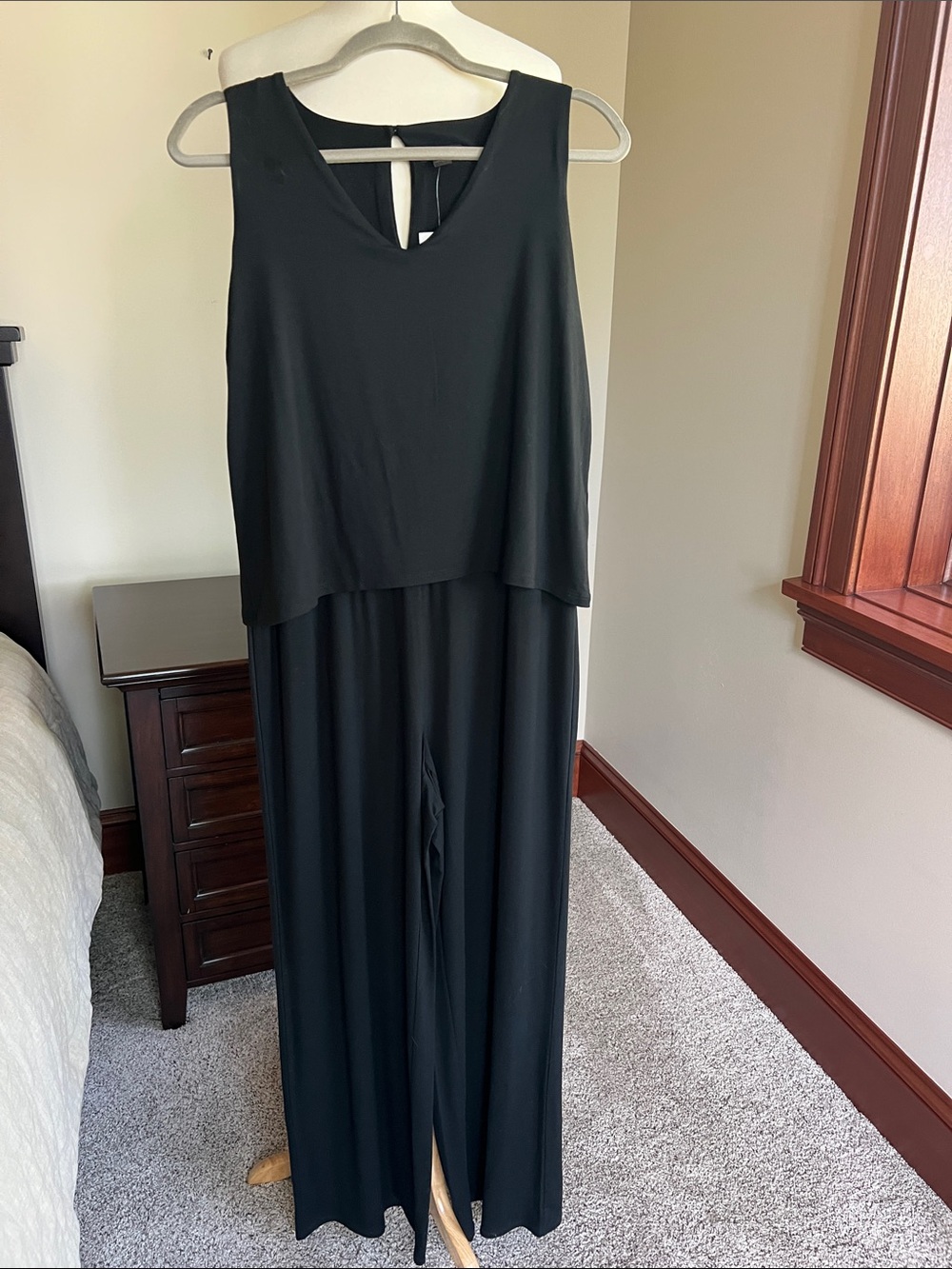 J. Jill Black Sleeveless jumpsuit with Keyhole Back